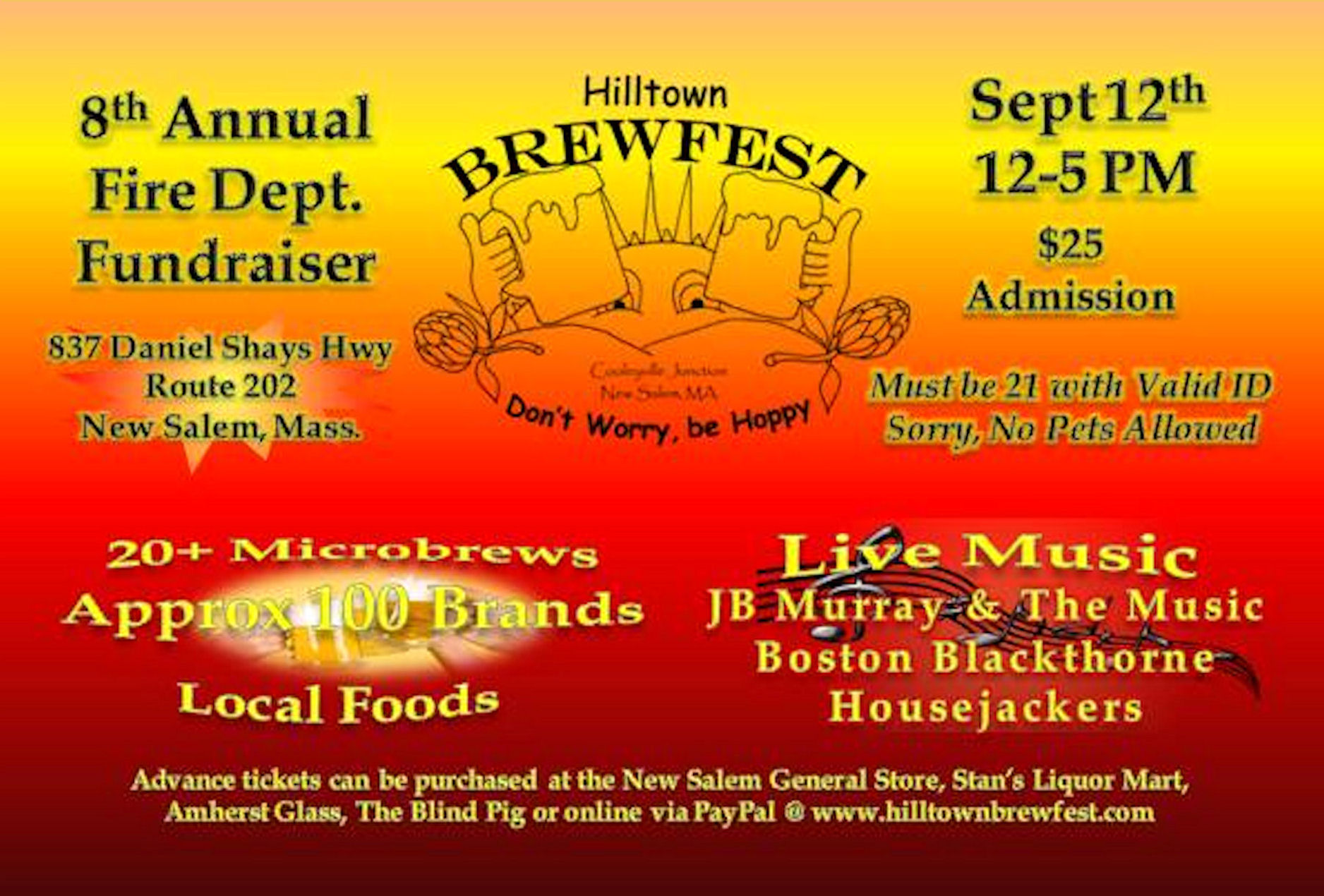 Hilltown Brewfest Beer, Wine, & Cider in New Salem, MA 01355